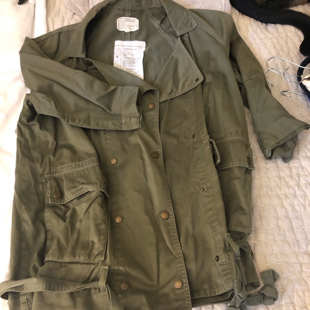 Current/Elliott Khaki Utility Jacket - image 1